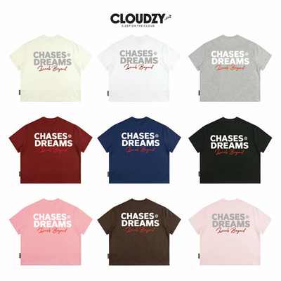 Áo thun boxy CLOUDZY in chữ vải cotton 100% 250gsm dày dặn form rộng nam nữ áo phông local brand streetwear CHASE