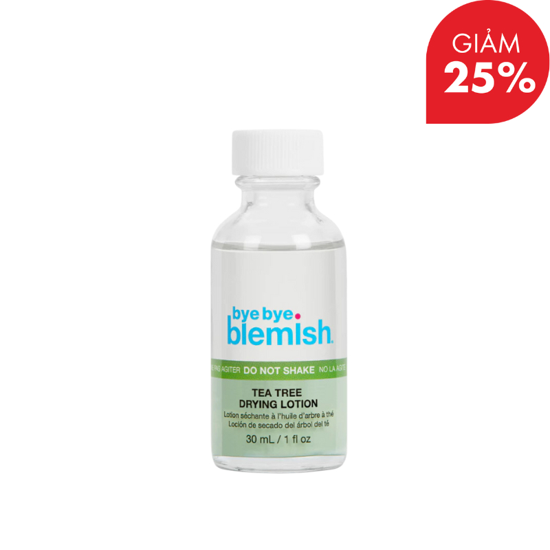 Combo Giảm Mụn Viêm, Sợi Bã Nhờn, Mụn Ẩn Bye Bye Blemish Tea Tree Và Volcanic Lotion