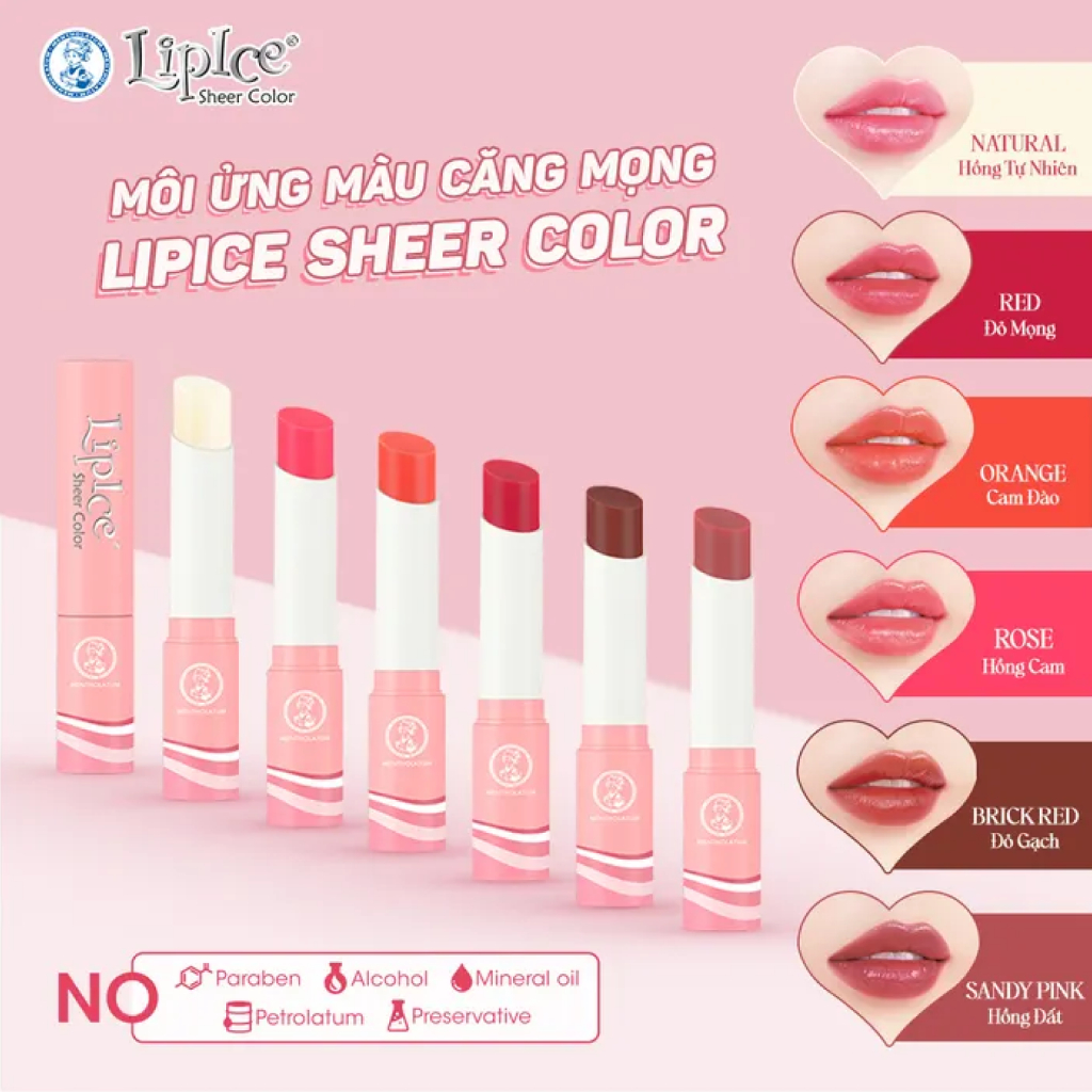 Son dưỡng Lipice Sheer Color đủ màu