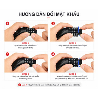 Khoá dây 4 số cao cấp cho xe đạp