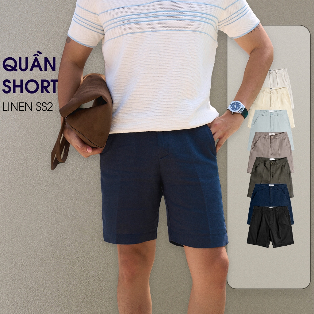 Quần Short Nam Cao Cấp Linen Bycotton Multi Color - SS2 - Luôn Tặng Hộp Đóng – BY COTTON