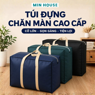 Túi Đựng Chăn Màn Cỡ Lớn Chống Bụi Chống Ẩm, Túi Đựng Quần Áo Chăn Ga Gối Có Khóa Kéo 2 Chiều Có Quai Xách Chắc Chắn