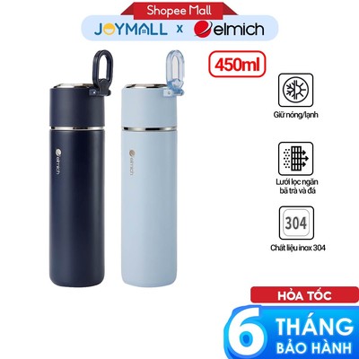 Bình giữ nhiệt Elmich EL8315 480ml, Hàng chính hãng, Inox 316, nắp làm cốc uống, - JoyMall