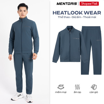 Bộ Nỉ Thể Thao Nam MENTORIS Vải Nylon Spandex Cao Cấp, Co Giãn Linh Hoạt,Form Regular Fit MCBG25W020