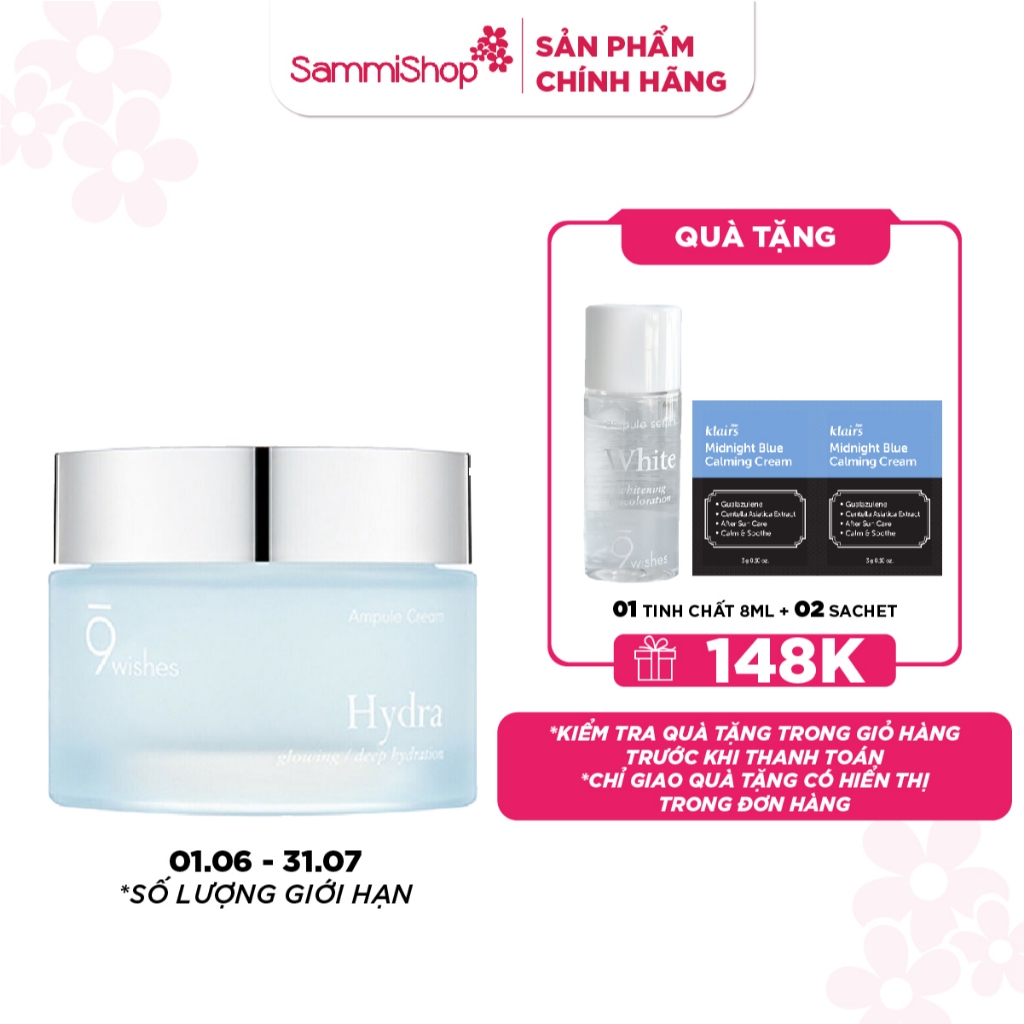 9 Wishes Kem dưỡng da Hydra Ampule Cream 50ml