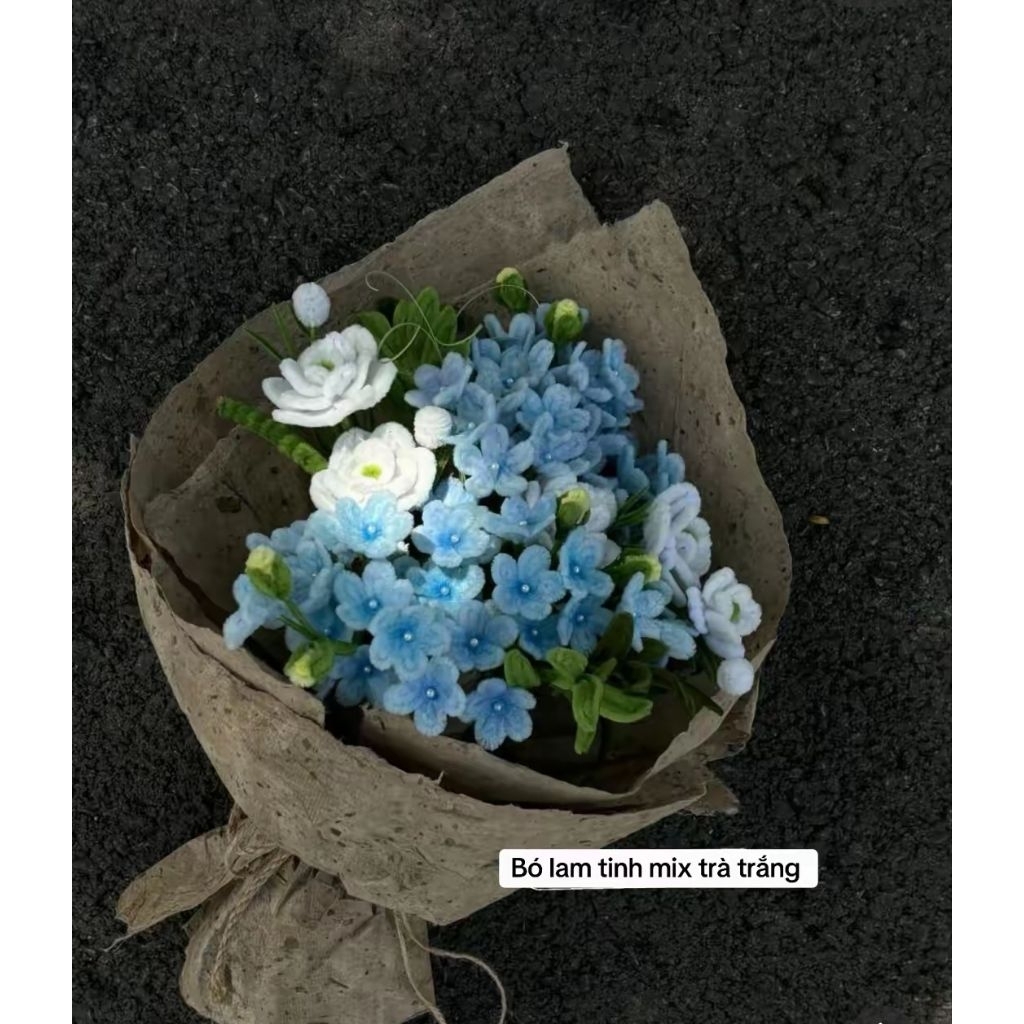 Bó Hoa Kẽm Nhung "Lam Tinh Thảo" (Borage Blossom Bouquet)
