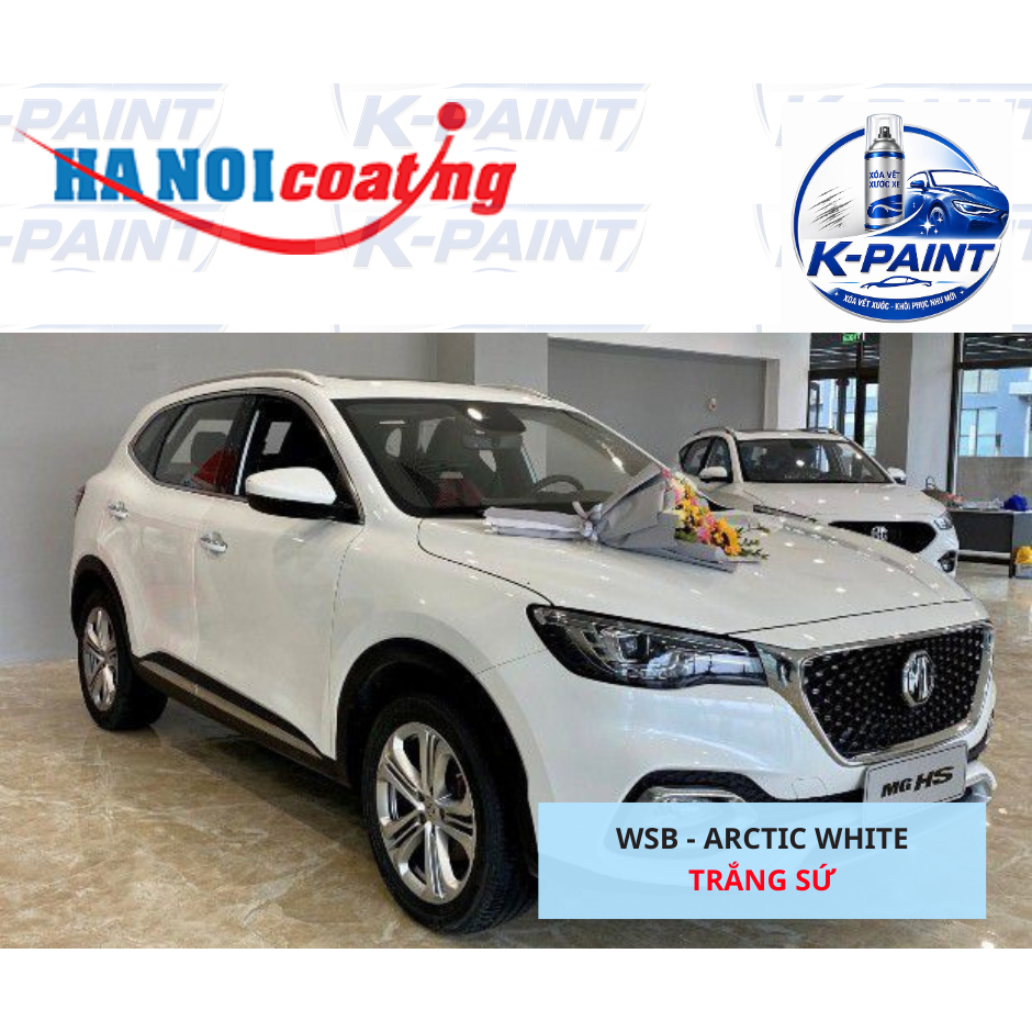 Sơn Xịt Xóa Vết Xước Cho Xe MG HS Màu TRẮNG SỨ Code WSB - ARCTIC WHITE Chính Hãng K-PAINT Chất Lượng