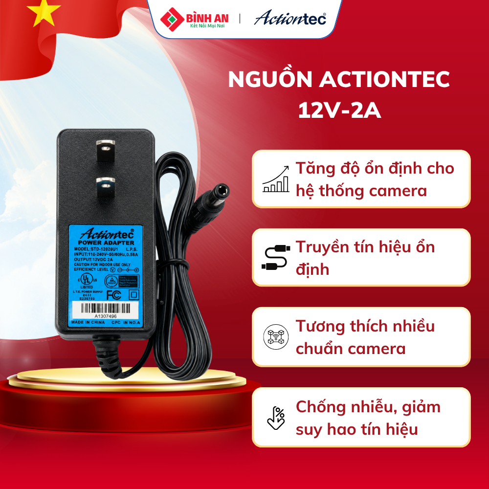 Nguồn Actiontec 12V (12V-2A) I PHỤ KIỆN CAMERA