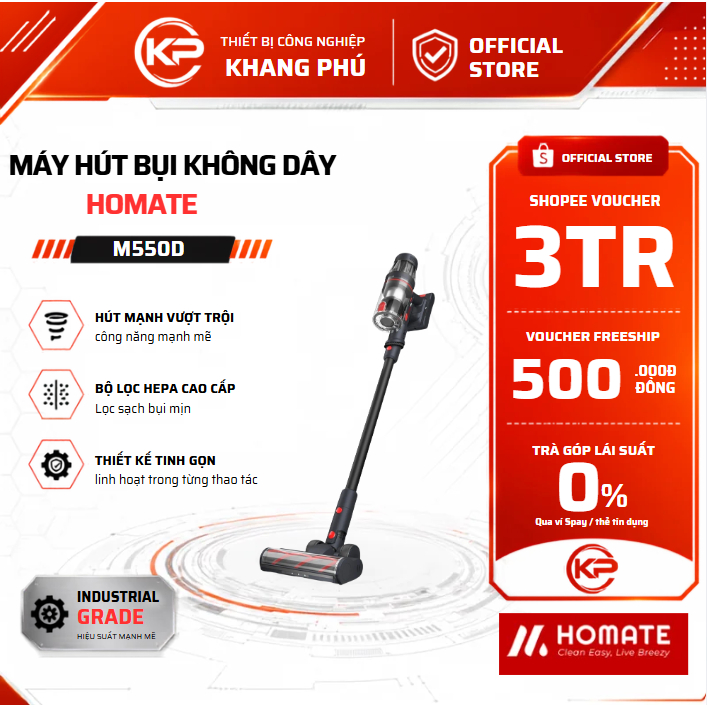 Máy hút bụi không dây Homate M550D