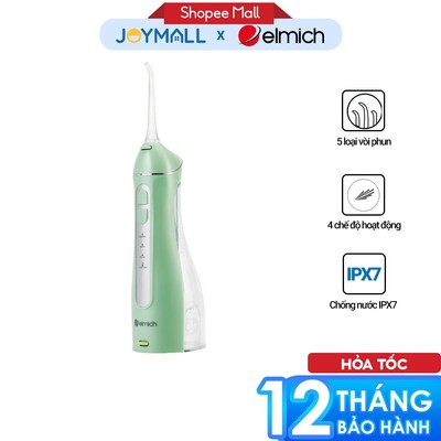 Máy Tăm Nước Elmich OIE-8452, Hàng Chính Hãng, 5 Vòi Phun, 4 Mức Áp Lực Nước, Sóng Siêu Âm - JoyMall