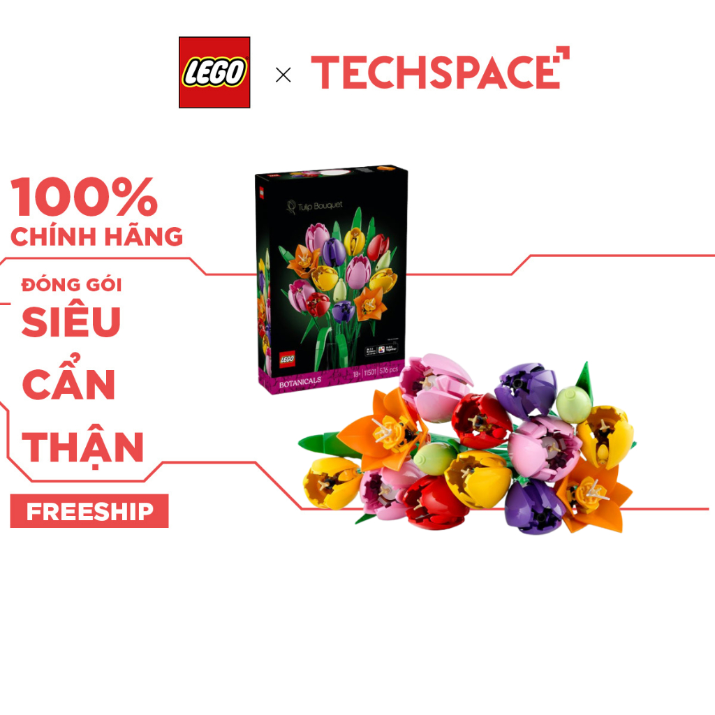 Bộ Mô Hình LEGO BOTANICALS Tulip Bouquet Bó Hoa Tulip #11501