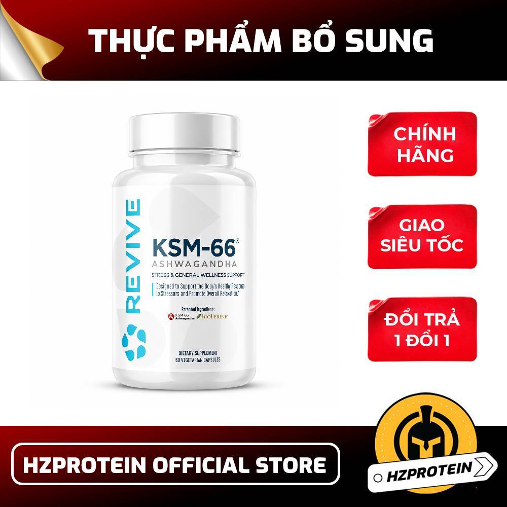 Revive KSM-66 Ashwagandha Chiết Xuất Nhân Sâm Ấn Độ Hỗ Trợ Sức Khỏe