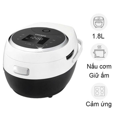 Nồi cơm điện tử Cuckoo 1,8L CR-1020F - Bảng điều khiển LED, lòng nồi chống dính, màu đen