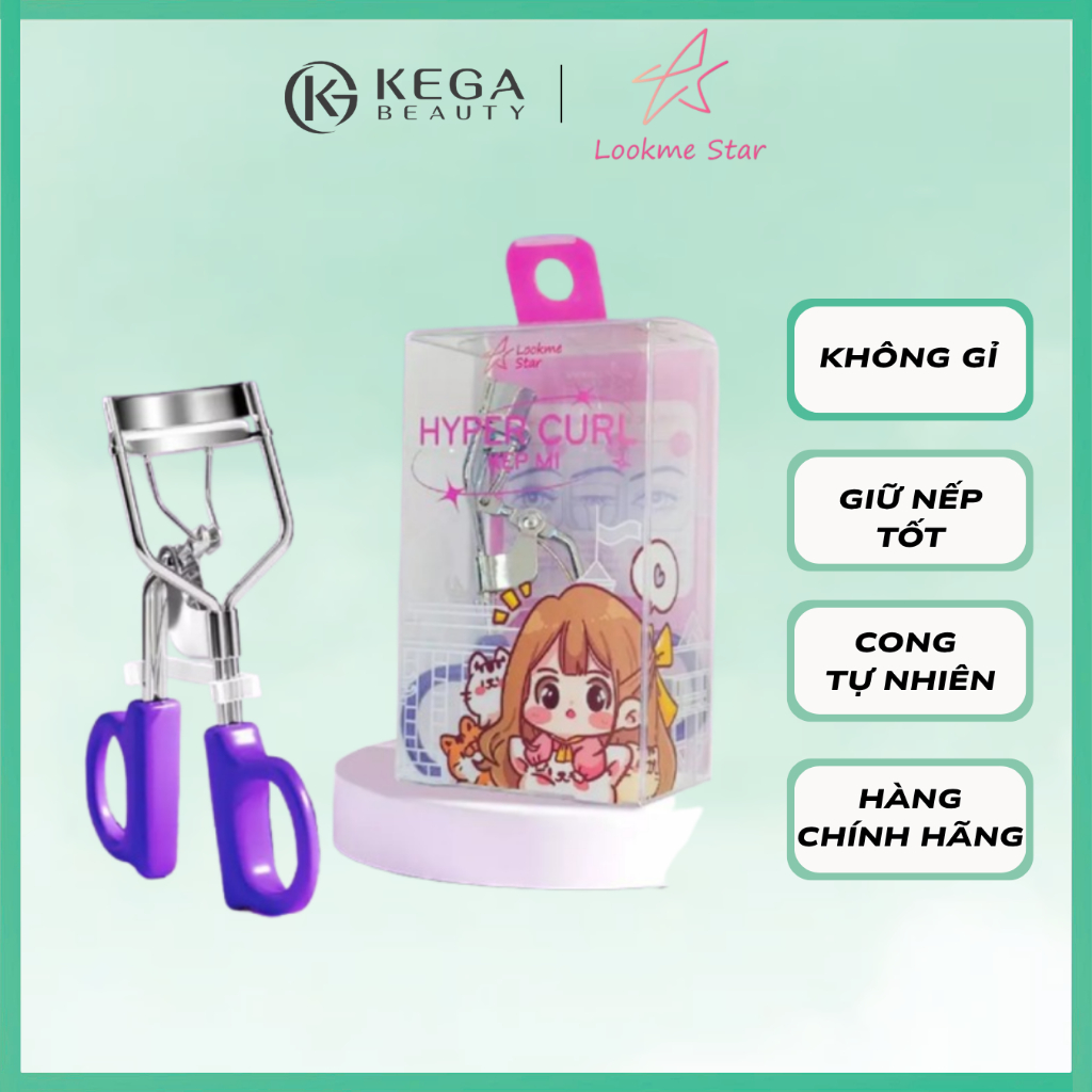 Kẹp mi Lookme Star, Dụng cụ bấm cong mi giúp mi cong tự nhiên mền mại