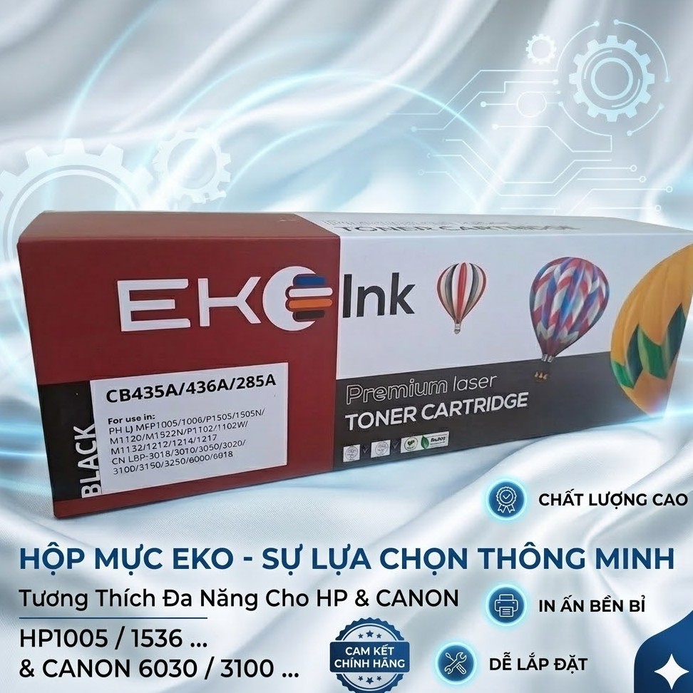 Hộp mực EkoInk 35A/85A/EP325/EP326 cho HP P1102, M1212nf, Canon LBP6000, LBP6030w
