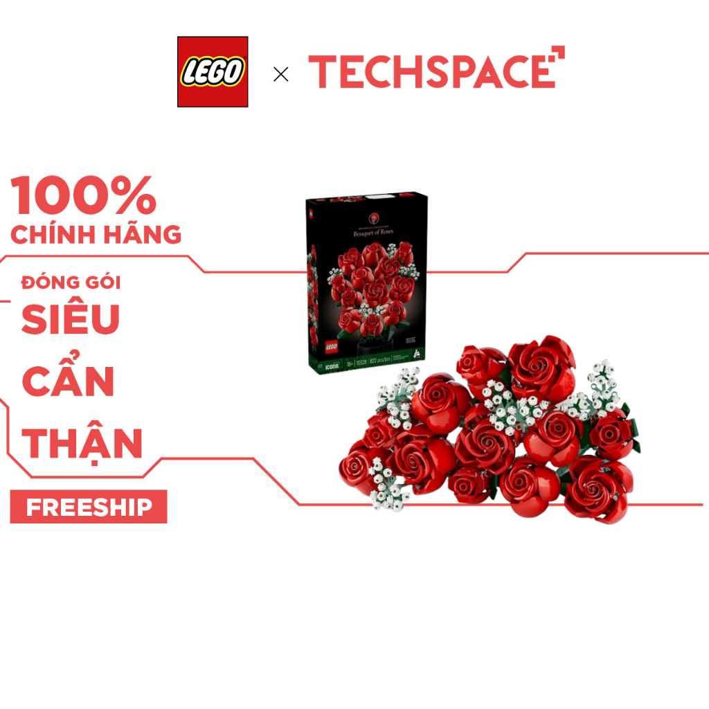 Bộ Mô Hình LEGO BOTANICALS Bouquet of Roses Bó Hoa Hồng #10328