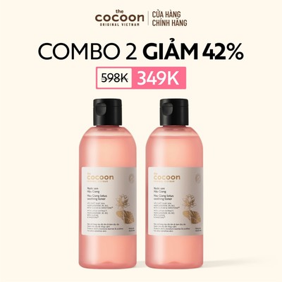 [MUA 2 GIẢM 42%] Combo 2 Nước sen Hậu Giang (toner) giúp phục hồi đa nhiệm cho da rất nhạy cảm Cocoon 310ml