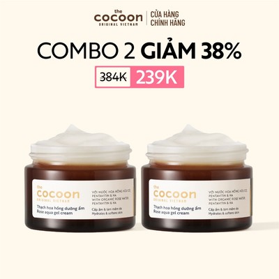 [MUA 2 GIẢM 38%] Combo 2 Thạch hoa hồng dưỡng ẩm (kem dưỡng ẩm) Cocoon cấp ẩm & nuôi dưỡng 30ml