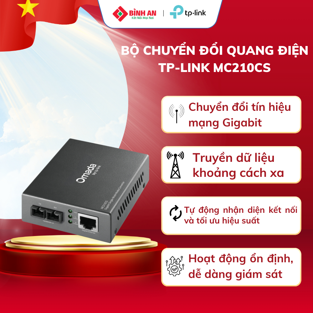 Bộ chuyển đổi quang điện TP-LINK MC210CS I PHỤ KIỆN CÁP QUANG