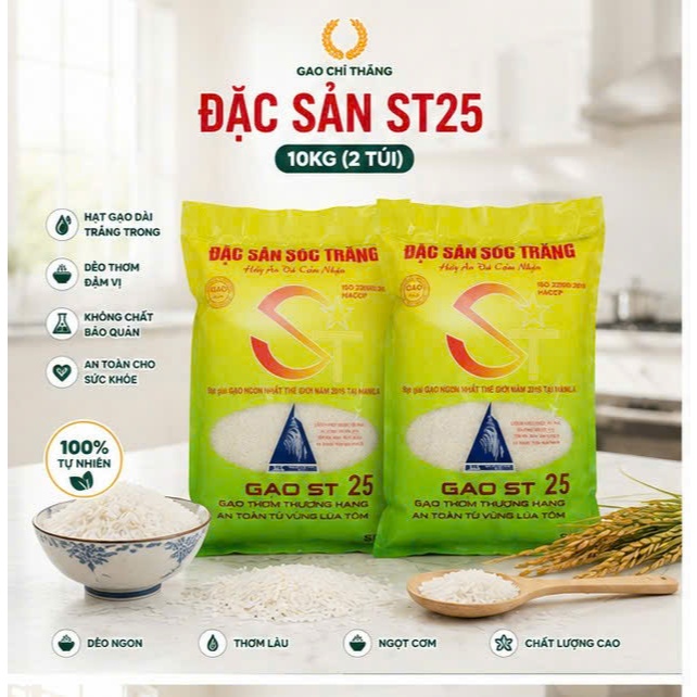10kg gạo st25 dẻo nhiều mềm cơm