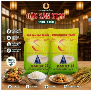 10kg gạo st25 dẻo nhiều mềm cơm