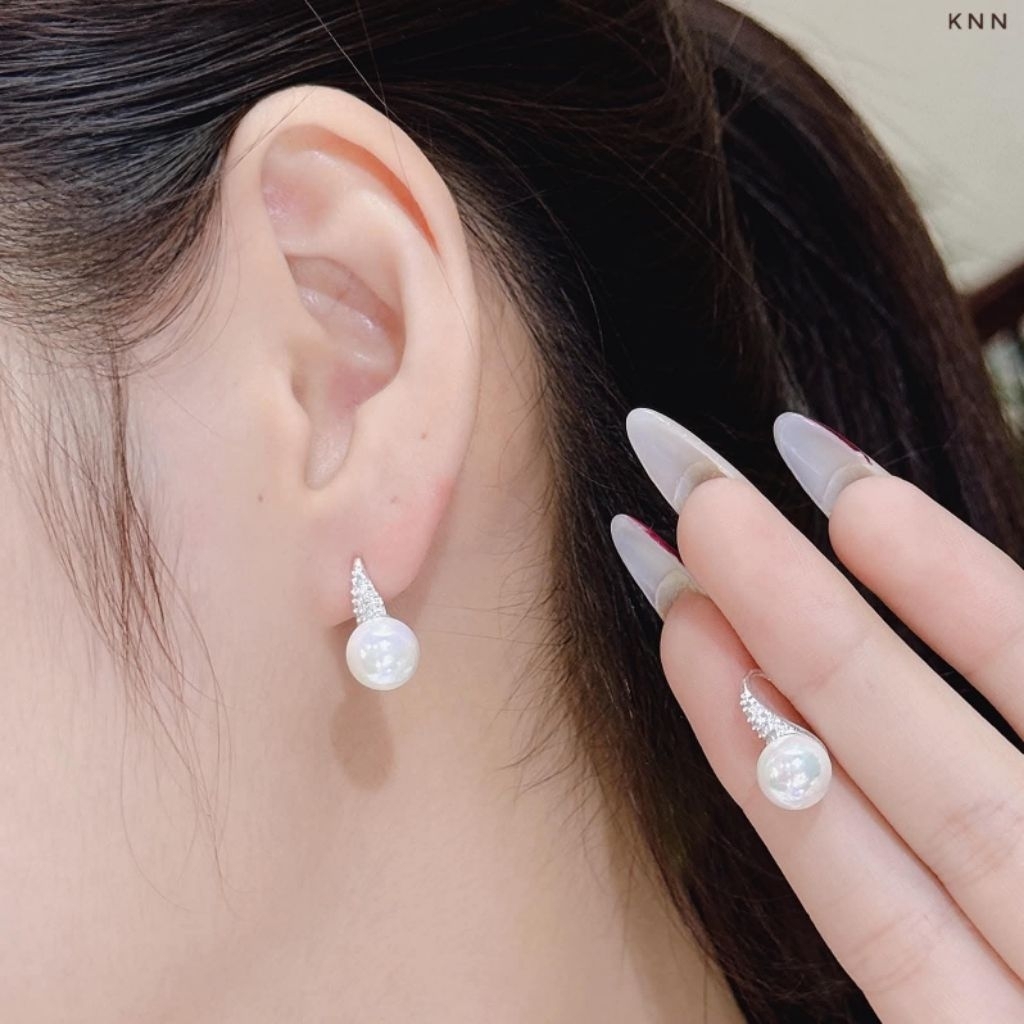 BÔNG TAI TRAI MÓC CÂU BẠC ĐÍNH ĐÁ