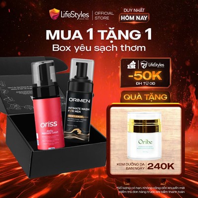 [BOX LOVE] Combo dung dịch vệ sinh nam Orimen và Oriss cho nữ hương nước hoa quyến rũ chai 120ml