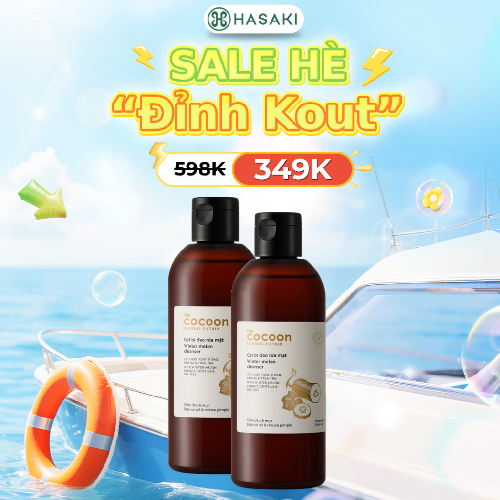 [DAILY] Gel Rửa Mặt Bí Đao Cocoon Làm Giảm Dầu & Mụn Hasaki Sản Phẩm Chính Hãng