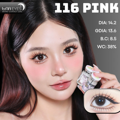 [6 tháng] Lens mắt FA-116 Pink màu trong suốt ánh hồng nhẹ nhàng giúp mắt ngọt ngào, trong trẻo, tự nhiên