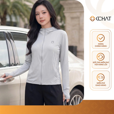 Áo Chống Nắng Nữ 𝐂𝐂𝐇𝐀𝐓 Dáng Suông DailyWear Có Mũ Chất Liệu Thun Lạnh Mềm Mát 16KDC2005ST