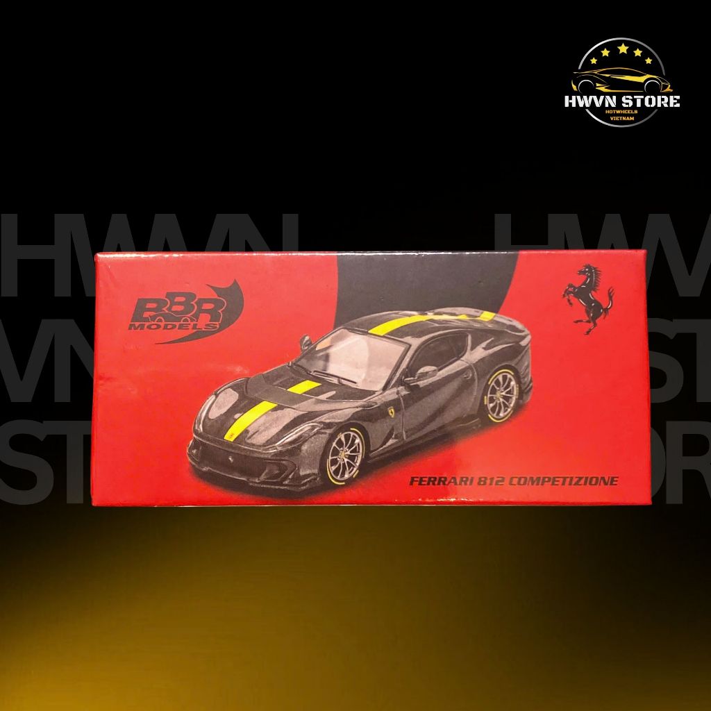 Miniverse - Xe mô hình BBR MODELS Ferrari 812 Competizione Grigio Competizione (BBRFER64009-BOX)