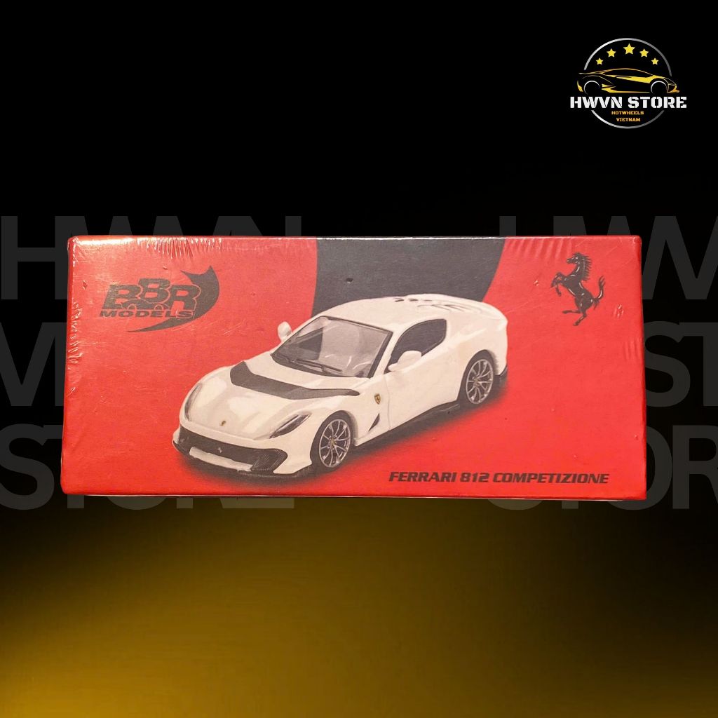 Miniverse - Xe mô hình BBR MODELS Ferrari 812 Competizione Bianco Avus ( BBRFER64010-BOX)