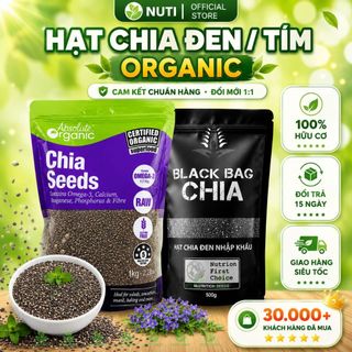 Hạt Chia Hữu Cơ Absolute Organic 1KG Hạt Sạch Đẹp Thơm Eatclean Detox Thanh Nhiệt ĐẹpDa