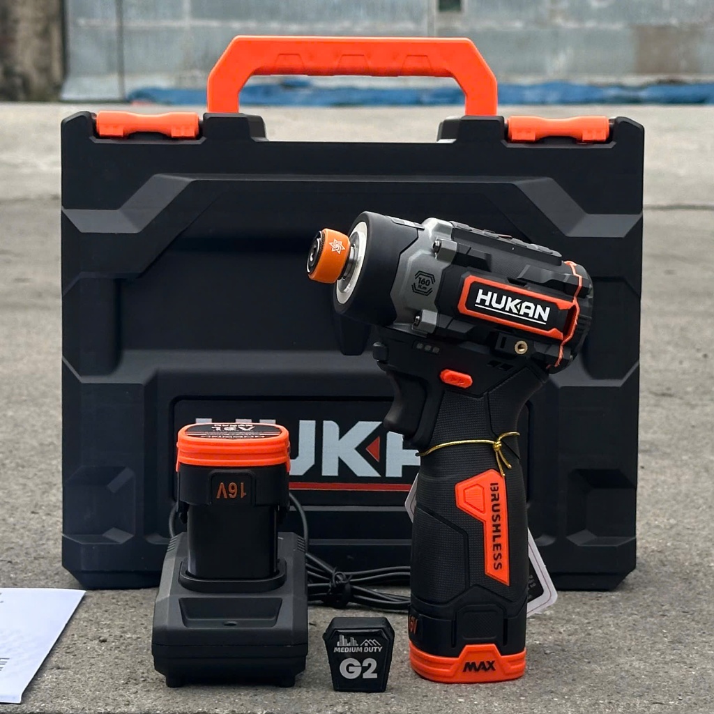 Máy Chuyên Vít Búa Hukan G2 - CV 160S Lực Siết 160N Không Chổi Than Kèm 2 Pin 4 Cell Chính Hãng Huka