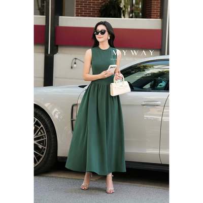 Đầm Thun Hè Nữ MY WAY Dáng Xòe Không Tay Chất Liệu Cotton Cao Cấp 1MDT8994