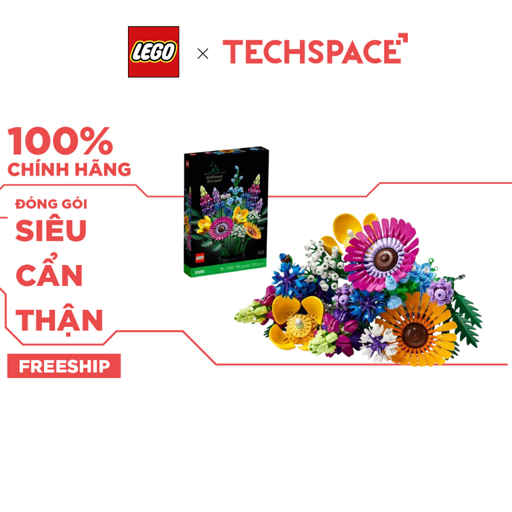 Bộ Mô Hình LEGO BOTANICALS Wildflower Bouquet Bó Hoa Trang Trí #10313