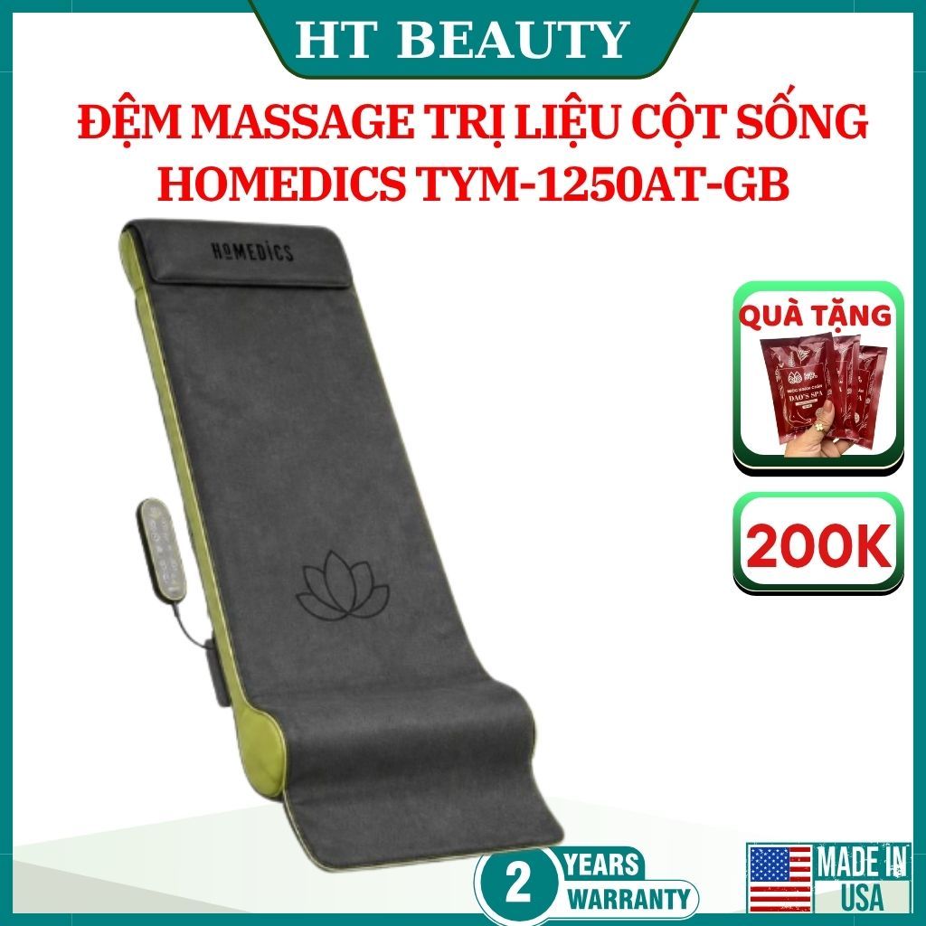 Đệm massage khí nén HoMedics TYM-1250-GB - HT Beauty Nhập Khẩu Mỹ Chính Hãng
