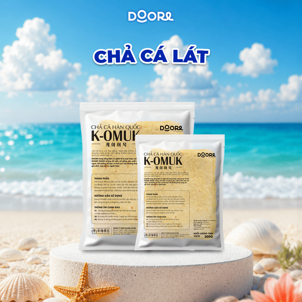 (Chỉ Hỏa Tốc) Chả Cá Dạng Lát Hàn Quốc Chả Cá Nấu Tokbokki 500g (10–12 Miếng) – Odeng Dai Ngon Chuẩn