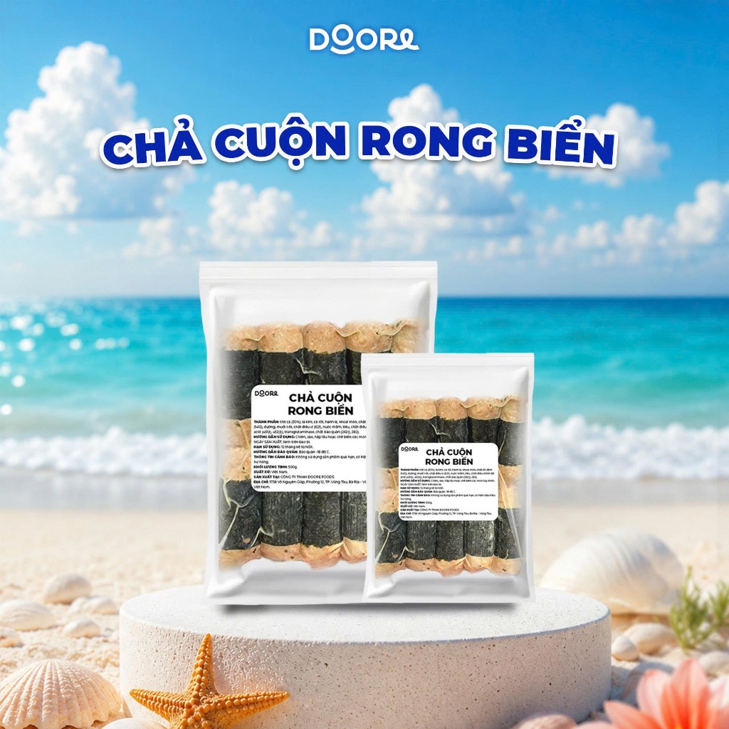 (Chỉ Hỏa Tốc) Chả Cá Rong Biển Hàn Quốc 500g (10 Que) – Chả Cá Rong Biển Chiên Nấu Lẩu Odeng Thơm Vị