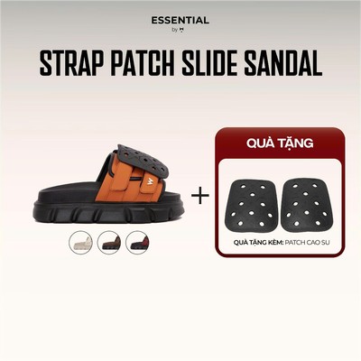 THEWOLF Dép Tăng Chiều Cao Dép Sandal Nam Nữ THEWOLF ESSENTIAL STRAP PATCH SLIDE SANDAL Slipper Đế Bằng Lót Êm Ái Quai D