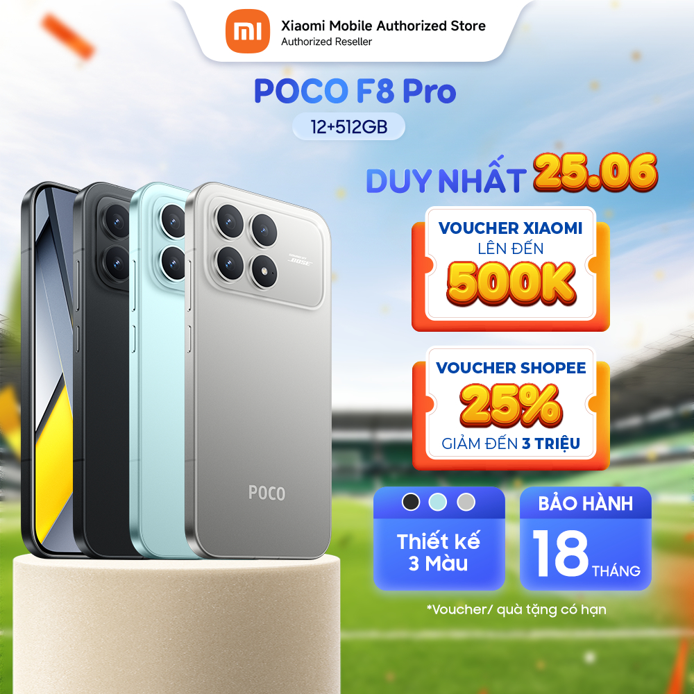 Điện thoại POCO F8 Pro (12+256GB | 12+512GB) | Màn POCO HyperRGB AMOLED 6.59" 120Hz | Snapdragon 8 Elite