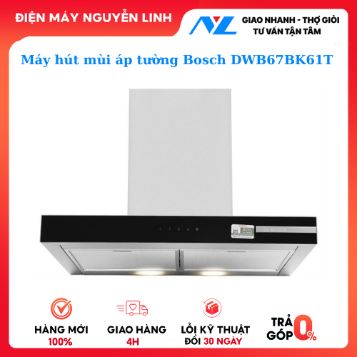 Máy hút mùi áp tường Bosch DWB67BK61T