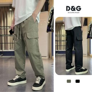 Quần Cargo Pants Nam, Quần Kaki Túi Hộp Ống Suông Rộng Chất Liệu Kaki Dày Dặn [KAKI-001]