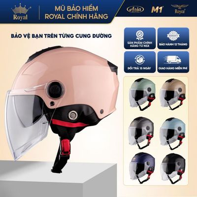 Mũ Bảo Hiểm Nửa Đầu Royal M778K 2 Kính Chính Hãng - Nam Nữ Đi Xe Máy - Size M L XL - BH 12T Tại NSX