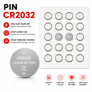 Pin Cúc Áo CR2032 3V - Pin Lithium CR2032 20x3.2MM Cho Cân Điện Tử Remote Đồng Hồ Mainboard