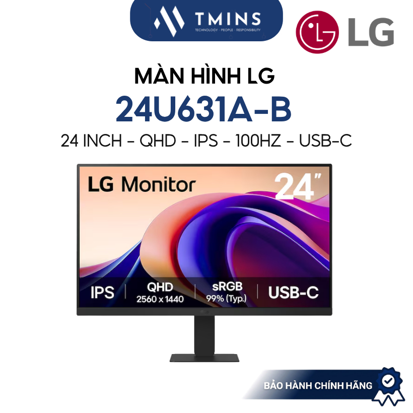 Màn hình LG 24U631A-B, 27U631A-B 24-27 Inch, IPS, QHD, 100Hz, USB-C - Hàng chính hãng
