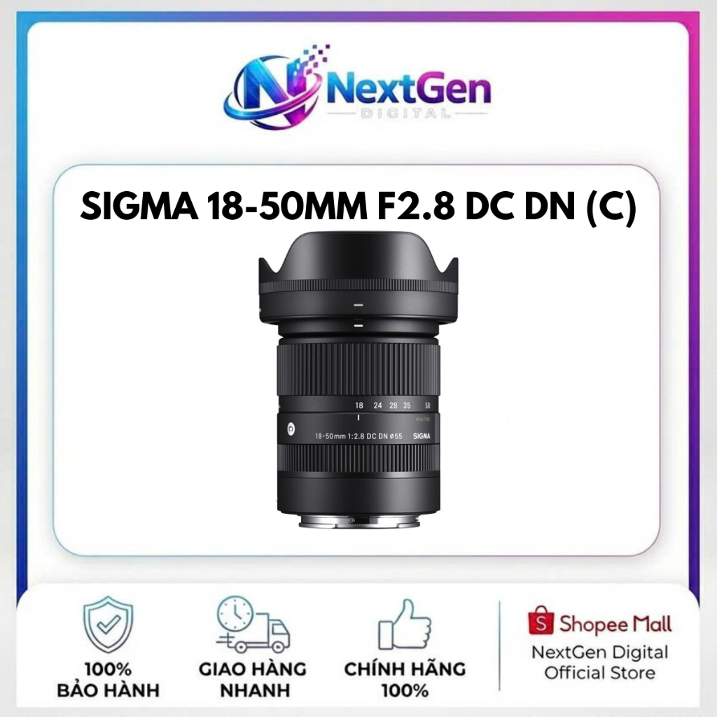 Ống Kính Sigma 18-50mm F2.8 DC DN Contemporary | Hàng Mới Chính Hãng