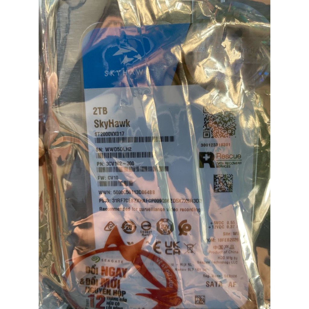 HDD Seagate SkyHawk 2TB ST2000VX017