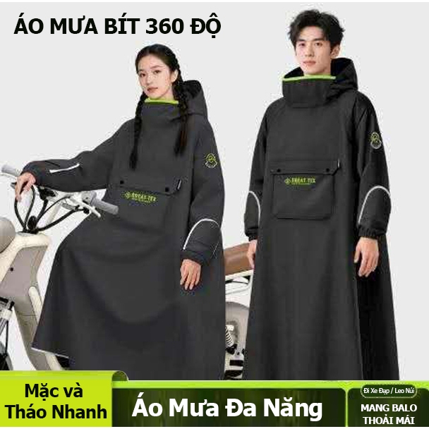 Áo Mưa Bít 888GD chống thấm siêu tốt mẫu mới thời trang cho nam và nữ