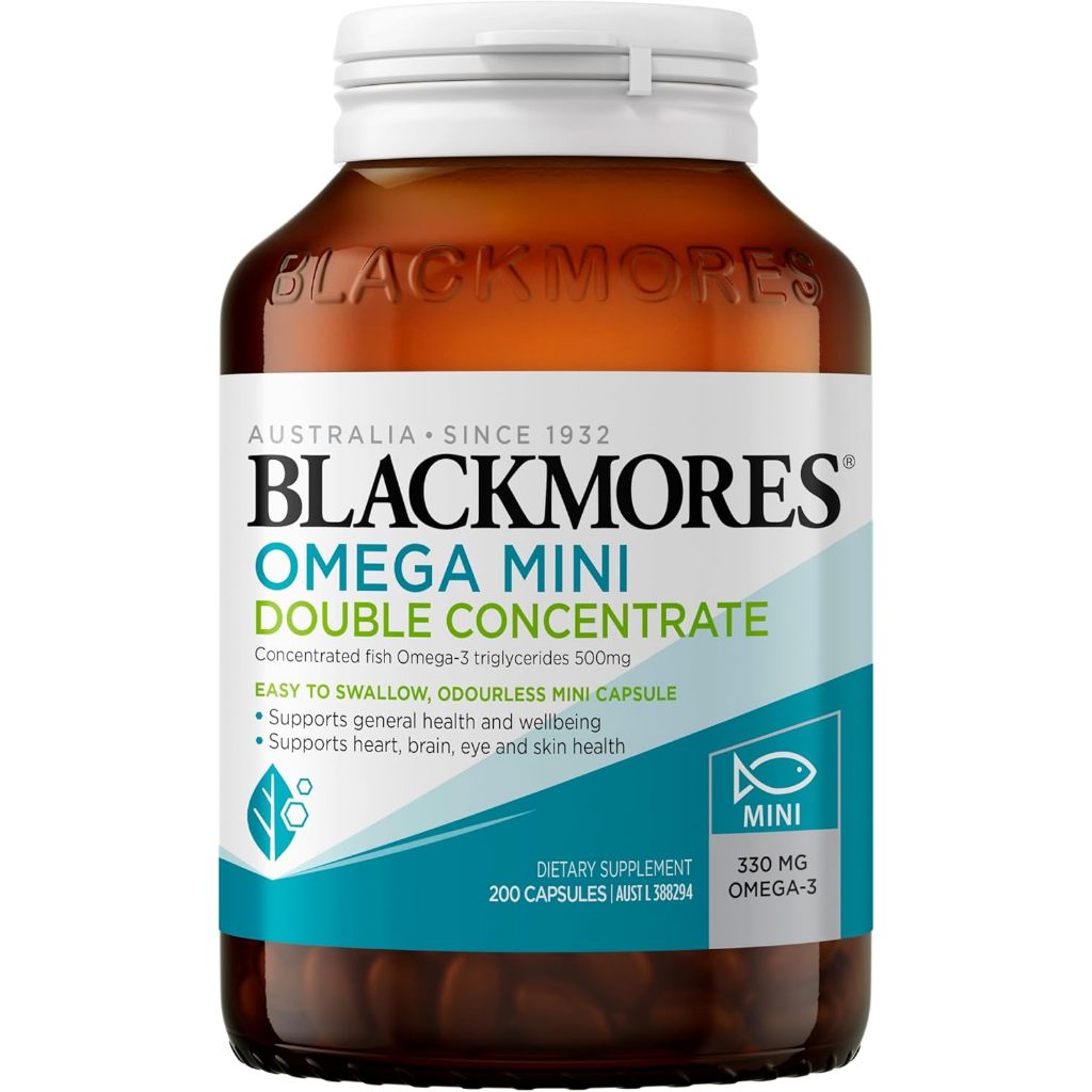 Blackmores Omega Mini Double Concentrate | Support the Health of Your Heart, Eyes, & Brain | 200/400